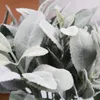 Fleurs décoratives 14 pièces, feuilles de verdure artificielles floquées, tiges courtes, Faux agneaux, plantes de remplissage d'urne d'oreille pour mariage à la maison
