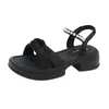 Sandaler Sweet Platform Women's Bow Quality Soft Casual Beach Shoes Summer