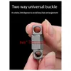 Keychains Titanium Alloy Key Chain Universal Rotating Accessories Car Ring 360 Degree Buckle