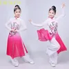 Kinesiska Hanfu New Children's Classical Stage S Paraply Dance Ethnic Girls Yangko Clothing Fan Dance 86OQ#