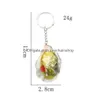 Chaveiros Lanyards 2 Pcs Resina Ostras Chaveiro Seashell Pingente Delicioso Frutos do Mar Chinês Barracas Ornamento Restaurante Iguarias Dh0VW