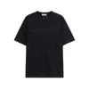 Varumärke mode Lanvin Langfan Produkt Män och kvinnor Simple Brodery T-shirt Casual mångsidig sportbatch