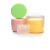 Bouteilles de stockage 30 pcs soins de la peau en plastique crème pot PP bouteille rechargeable 50g 100g rond blanc rose vert jaune vide maquillage conteneur cosmétique