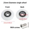 8Pcs Shower Door Roller Replacement Parts Shower Runner Wheels 19/23/25mm Wheel Diameter For Shower Enclosures Steam Cabins