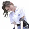 Asian School Uniform Cosplay University Student Chinese Sailor Seifuku Girl Uniforms Set Navy Pleated kjolar Kläder Japanese J13X#