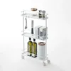 Kitchen Storage Yamazaki Tower Rolling Cart White Accessories Organizer