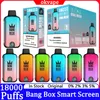 Puff 18k Bang Box 18000 Puffs Smart Screen Cigarettes électroniques jetables à double maille 0% 2% 3% 5% 26 ml Pod prérempli 850 mAh Stylo rechargeable