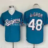 Maillot de baseball MLB Rangers #48 Degrom baseball brodé