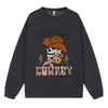 fi Plus Size Woman Pullover Skull Cowboy With Hat And Neck Print Hoodies Crewneck Fleece Sweatshirt Comfortable Clothing y0Z0#