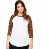 Plus Size Raglanärmel Casual Leopard Top Frauen Viertelärmel Rundhalsausschnitt Weiß Frühling Elegante Fi Bluse T-Shirt 6XL 7XL 88Ka #