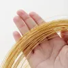 2 meter/rulla 14K guldpläterad mönster metall koppar pärltråd örhänge armband hängtrådar för diy smycken gör fynd