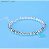 Charmarmband Andara 925 Sterling Silver Bead Chain Heart-Shaped Pendant Lämplig för kvinnor på gatan helt matchad med modedesigner Q240331