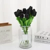 Kwiaty dekoracyjne 10 szt. Sztuczny kwiat czarny tulipanowa panna młoda wystrój domu symulacja bukiet tulipany