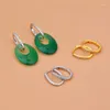 Hoop Earrings Safe Buckle S925 Sterling Silver Universal High Sense Light Luxury Earring Accessories