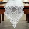 Table Runner White Lace Europe Embroidered Flag Jacquard Cloth Coffee Tv Cabinet Long Tablecloth Wedding Decoration 240322