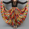 chinese Tibetan Big Dance Skirt Woman Traditial Dancing Costune for Stage Female Festival Spanish Flamenco Skirt for Stage I28t#