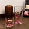 Ljushållare Creative Hollow Holder Transparent Glass Holder Romantic Candlelight Dinner Decoration Family
