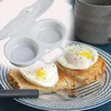 Podwójne kotły mikrofalowe jajka kuchenne Jajka Maker Multi-Purpose Cooker Form Akcesorium domowe