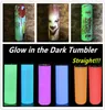 DIY Sublimatie Tumbler Glow in The Dark Tumbler 20oz STRAIGHT Skinny Tumbler met lichtgevende verf lichtgevende beker PINK6274784