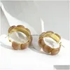 Hoop Huggie Simple Geometric Beads Round Circle Earring For Women Harts Acrylic Pärled Hoops Vintage Party Jewelry Gift D DHGARDEN DHGE4