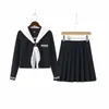 Uniforme scolaire japonais Fi Jk pour filles, marin doux de la marine Dr et jupe plissée, ensembles d'uniformes coréens, Costume de Cosplay Anime 2071 #