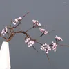 装飾的な花人工偽シミュレートされた桜の花DIY植物フラワーアレンジメントアクセサリーウェディングパーティーホームデコアPOプロップ