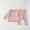 Milancel 2023 Pajama à printemps pyjama dot imprimé fille bébé dormeur porte tout-petit filles vêtements d'intérieur costume