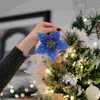 Декоративные цветы 7 шт. искусственные рождественские украшения Блеск Пуансеттия аксессуары венок PE DIY