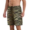 Mäns shorts Summer Board Male Tiger Print Sports Surf Animal Päls Stand Design Beach Short Pants Y2K Retro Quick Dry Trunks