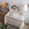 Table Cloth Lace Tablecloth White Bedside Row Frame Coffee With Cover Small Fresh Square Stall G6U4063