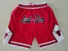 Heren''Chicago''Bulls''shorts Basketbal Retro Mesh Geborduurd Casual Atletische Gym Team Shorts rood 002