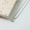 Łańcuchy 925 Sterling Srebrne Krople wody Wisiorka dla kobiet łańcuch prezentów Choker Kołnierze JN0009