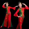 Trajes de dança clássica Yangko Dr Feminino Elegante Chiff Traditial Chinês Folk Fariy Stage Performance Cintura Tambor Dança X1u5 #