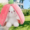 25cm cosplay Strawberry Carrot lapin en peluche Jouet créatif en peluche en forme de fruits TROFFICATION BÉBÉ COMMANDE BUNNY PLUSHIE POUPE POUR KIDE