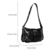 Mulheres Fi Ladies Bag Gótico Punk Bag Cool Style Trendy Rock Girls Handbag Y2K Rivet Chain para viagens Vacati Daily F1R8 #