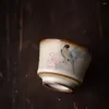 Bicchieri Spot Taste Giovane artista Tazza di fiori e uccelli dipinta a mano Set da tè in ceramica Jingdezhen fatto a mano