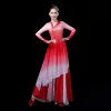 Performance Costume Female Fan Dance Plum Blossom Fu Suit Yangge Clothes Natial Dance Costume Z4DM#