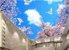 Wallpapers WDBH Custom 3d Ceiling Murals Wallpaper Blue Sky Cloud Cherry Trees Decoration Painting Wall For Living Room