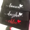 Make-up Tas Aangepaste Naam Canvas Kleine Make-up Tas Persalized Cosmetische Tas Bruidsdouche Bachelorette Vrijgezellenfeest Bruidsmeisje Geschenken u4Jo #