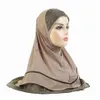 Beanie/Skull Caps One Piece Amira Muslim Hijab Women Instant Scarf Glitter Khimar Headscarf Turban PL On Ready Made to Wear Dhgarden Dh2ai