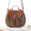 Neue Fi Woven Tasche für Frau Schulter Stroh Tasche Casual Sommer Tasche für Weibliche Süße Stil Strand Frauen Menger Taschen o2Vj #