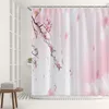 Tende da doccia Tenda di pittura cinese Estetica Astratta Creativa Inchiostro Paesaggio Scenario Arredamento bagno Set da bagno con gancio