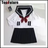 Zwart schooluniform Japans studentenuniform JK Uniform pak zomerpak orthodox matrozenpakje plooirok klasse I83C #