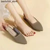 Sandals 41/42/43 Large Womens Shoes Fashion Slippery Shoes Outdoor Leisure Comfortable Soft Knitted Anti slip Breathable 2023 New Sum Q240330