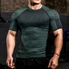 T-shirty męskie luksusowa koszulka 2022 Krótka fitness kompresyjna T-shirt Męskie Męskie Upowolnianie Fitness TROCKING STORING T-shirt Bezpłatna dostawa J240330