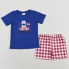 Ensembles de vêtements Design pour bébés garçons, vêtements brodés en coton, shorts pour enfants, boutique du 4 juillet, fête nationale