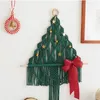 Tapeçarias 2024 Macrame Árvore de Natal Pendurado Tapeçaria Tecido Handmade Boho Presente Decoração Quarto Crianças Bebê para Decoração Bohemian Living