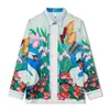 2024 Beach Tropical Rainforest Digital Printing Leisure Long Sleeve Mens Cardigan Designer Hawaii Casual Shirts