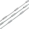 Bracelets 10 Yards Stainless Steel Clip Beads Tube Cross Chain Texture Tube Cable Chain for Necklace Bracelet Jewelry Making Accessories
