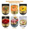 Bowls Chilled Bowl Keep Cold Serving Dishes Stainless Steel Salad Outdoor Ice For Beverages Party